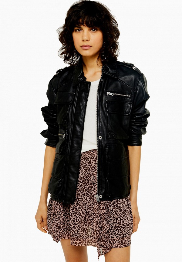 

Куртка кожаная Topshop, Черный