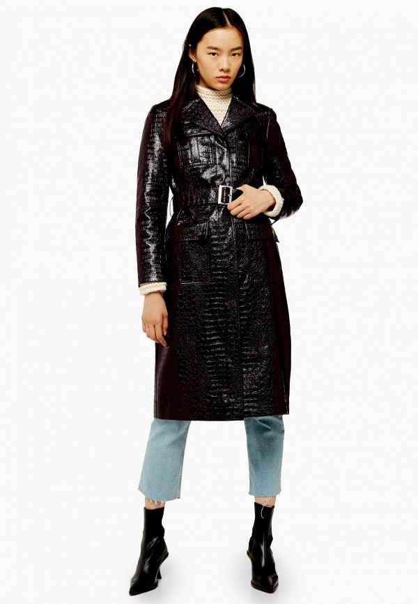 

Плащ Topshop, Бордовый, Topshop TO029EWHBLS2