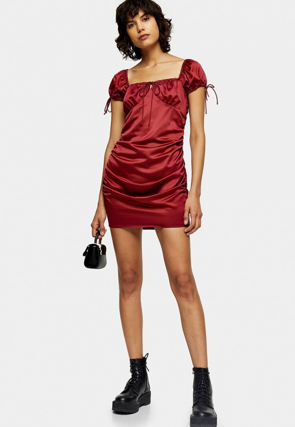 

Платье Topshop, Бордовый, Topshop TO029EWHGKD5