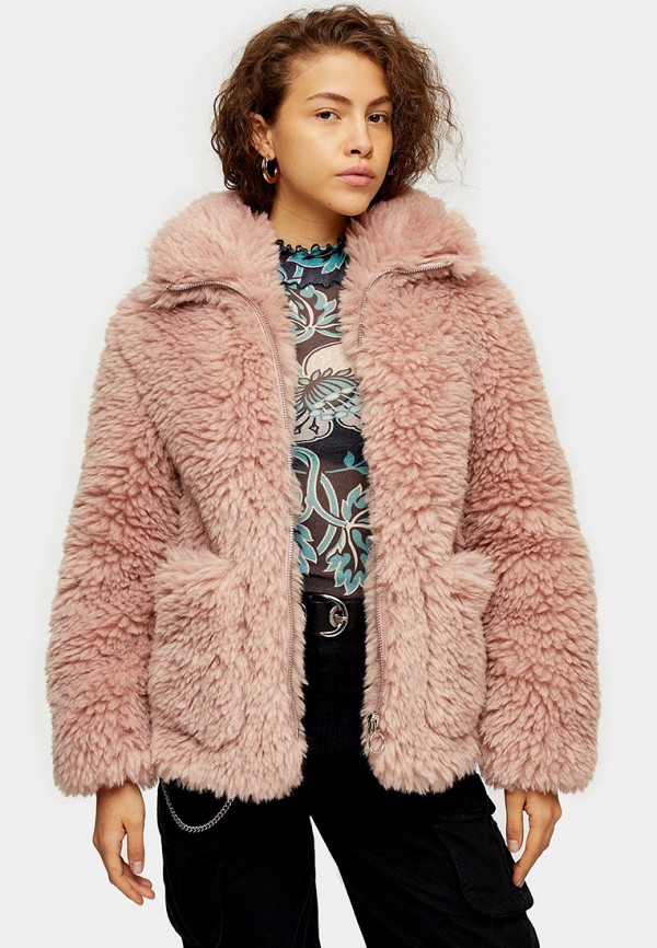 

Шуба Topshop, Розовый