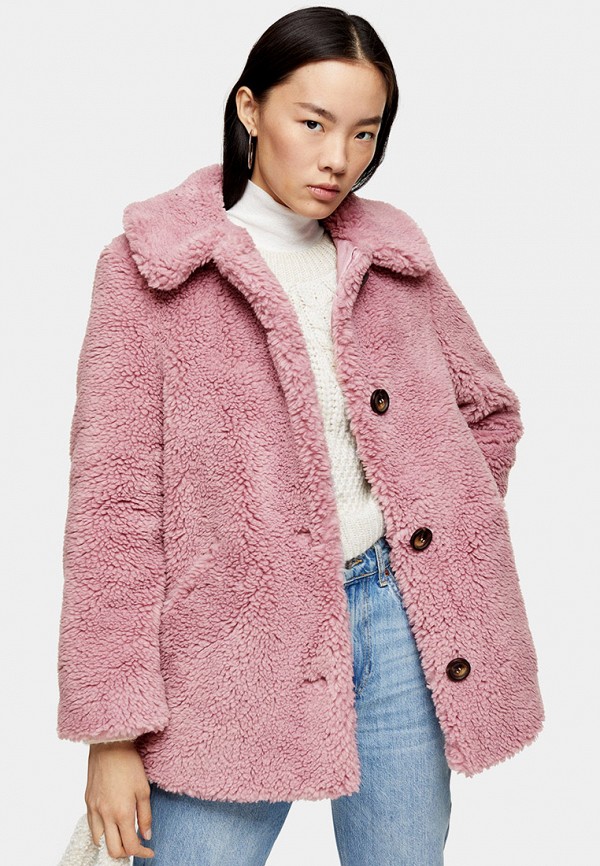 

Шуба Topshop, Розовый