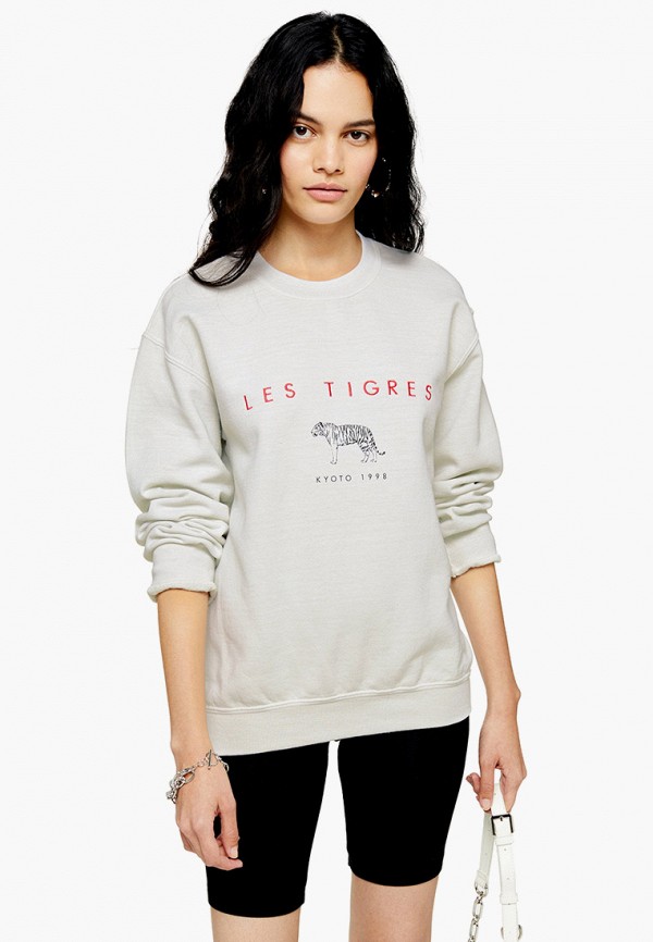 

Свитшот Topshop, Серый, Topshop TO029EWHHJO0