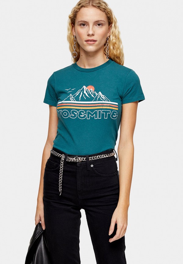

Футболка Topshop, Бирюзовый, Topshop TO029EWHLYK6