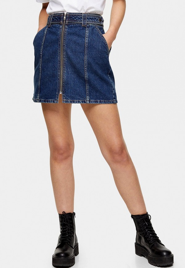 

Юбка джинсовая Topshop, Синий