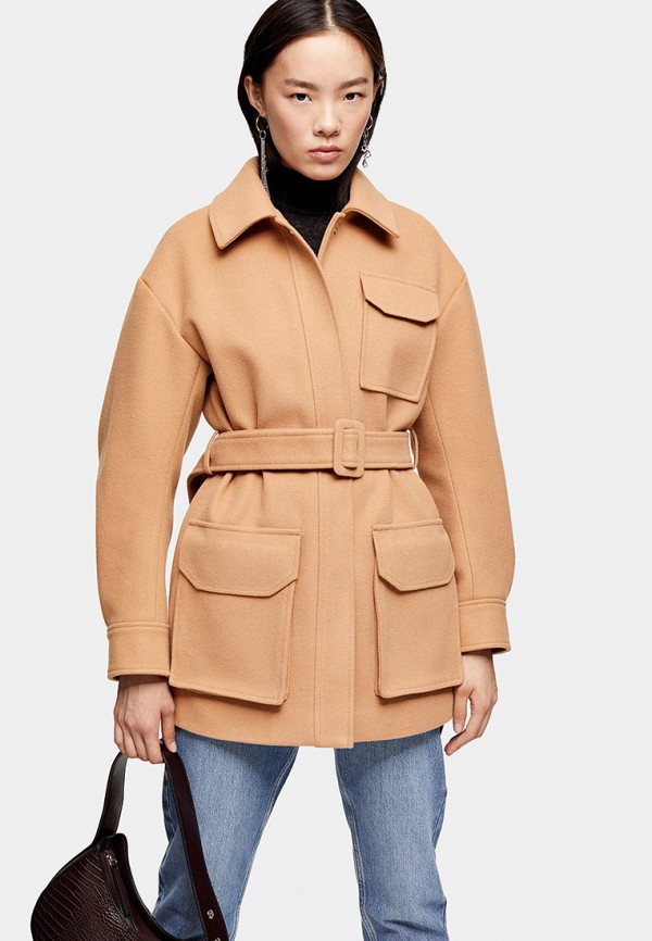 

Пальто Topshop, Бежевый, Topshop TO029EWHMTC1
