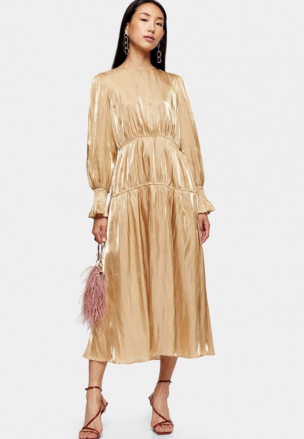 

Платье Topshop, Золотой, Topshop TO029EWHMTC9