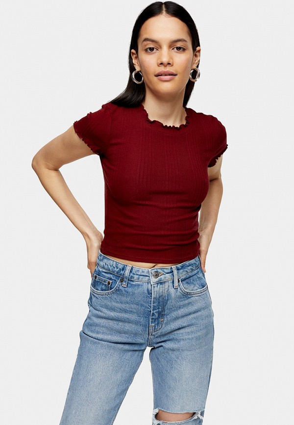 

Футболка Topshop, Бордовый, Topshop TO029EWHRCJ6