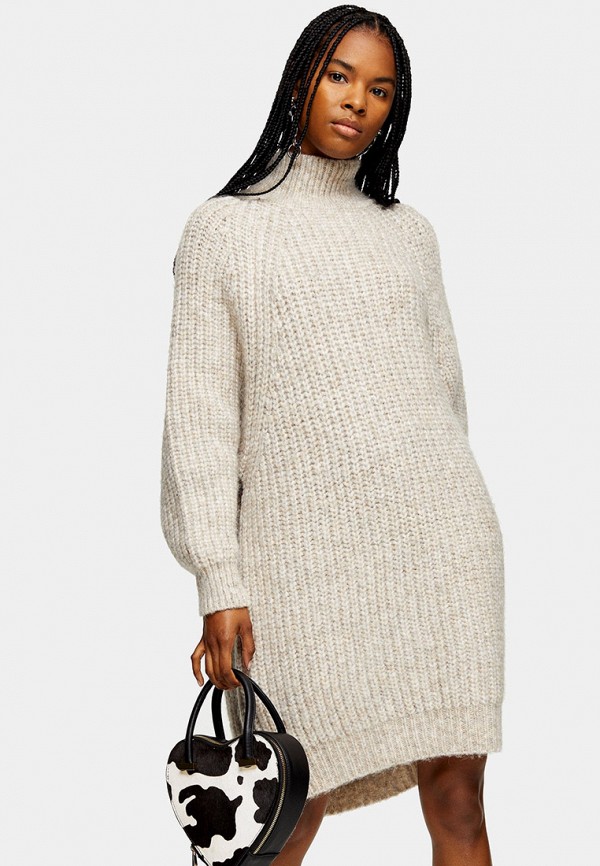 

Платье Topshop, Бежевый, Topshop TO029EWHRCN7