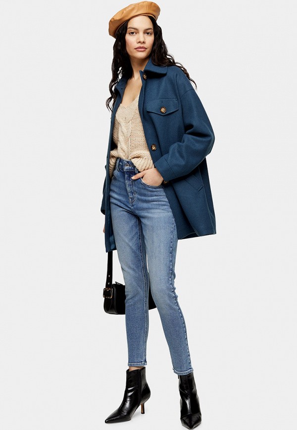 

Пальто Topshop, Синий, Topshop TO029EWIEXT4