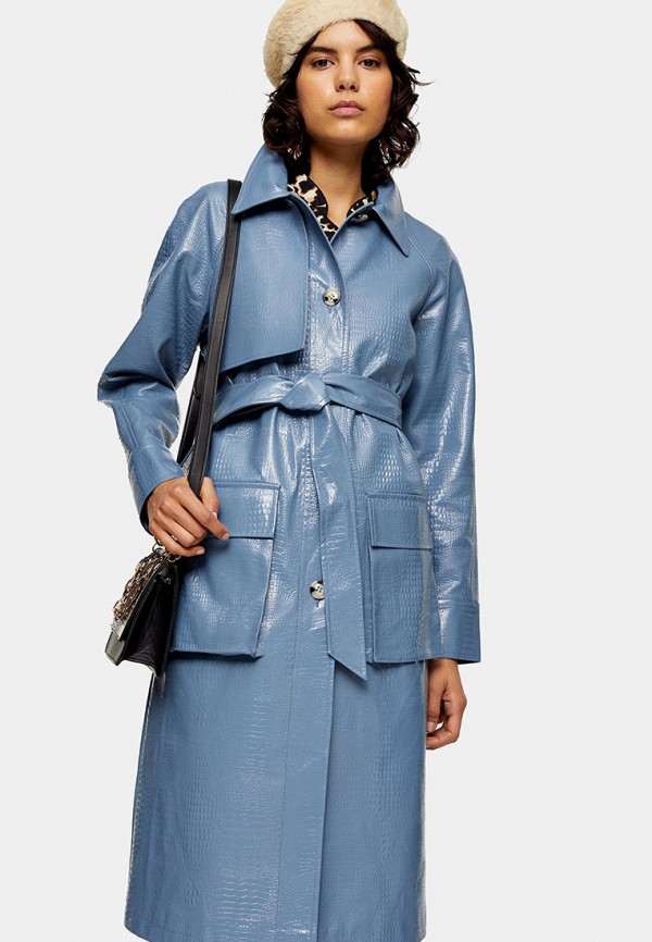 

Плащ Topshop, Голубой, Topshop TO029EWIEXT6