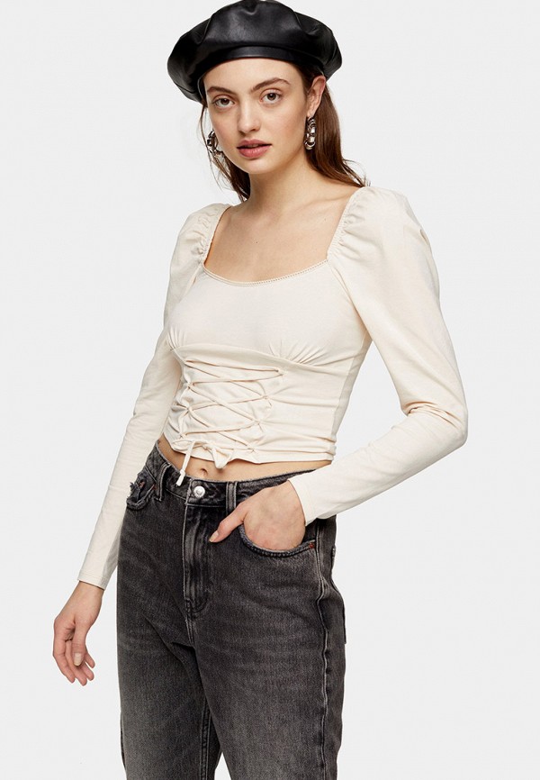 

Блуза Topshop, Бежевый, Topshop TO029EWIEXV2