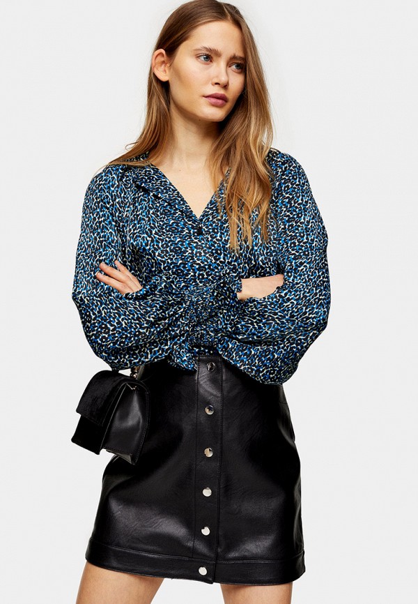 

Блуза Topshop, Синий, Topshop TO029EWIEYB0