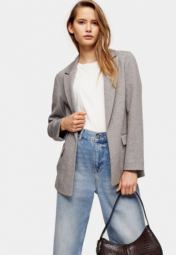 

Пиджак Topshop, Серый, Topshop TO029EWIEYB8