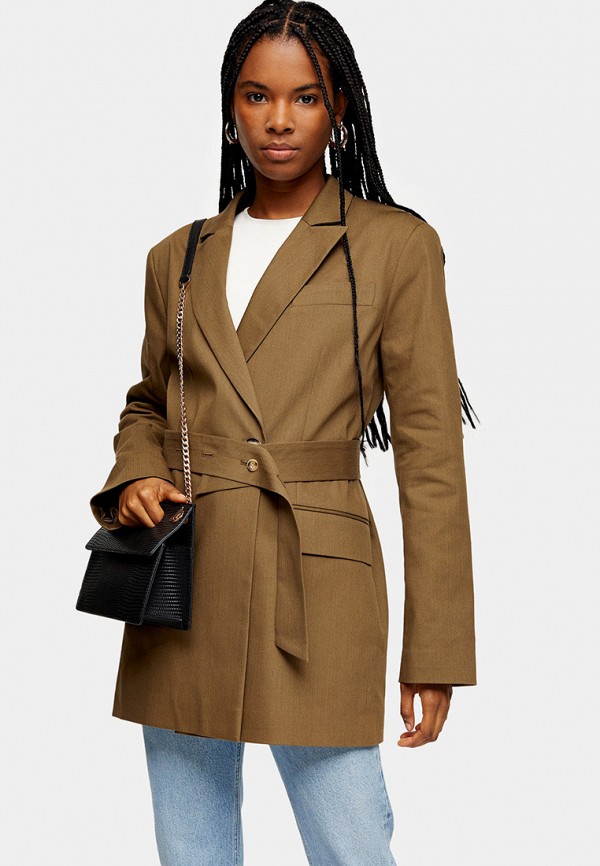 

Пиджак Topshop, Хаки, Topshop TO029EWIEYB9