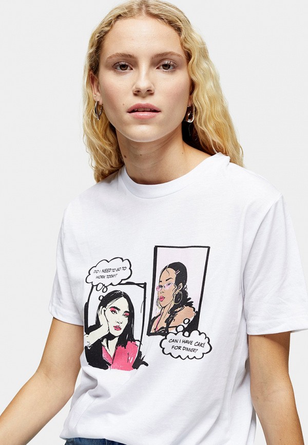 

Футболка Topshop, Белый, Topshop TO029EWIEYI0