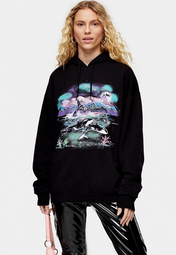 

Худи Topshop, Черный, Topshop TO029EWIEYI1