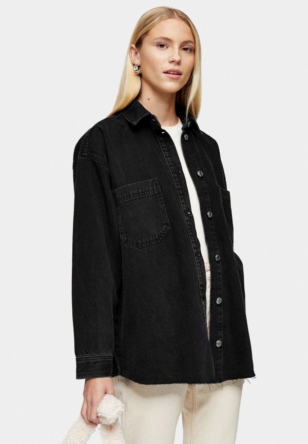 

Рубашка джинсовая Topshop, Черный, Topshop TO029EWIGVH1