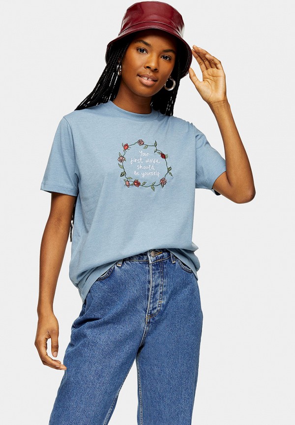 

Футболка Topshop, Голубой, Topshop TO029EWIKIV7
