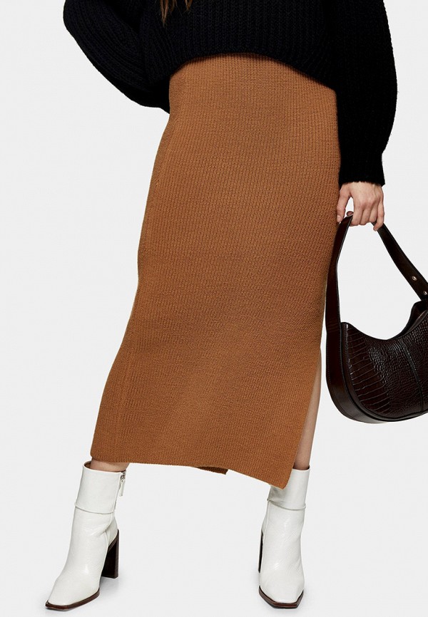 

Юбка Topshop, Коричневый, Topshop TO029EWIKJJ5