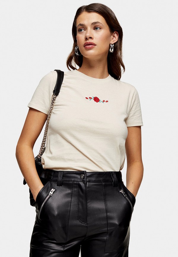 

Футболка Topshop, Бежевый, Topshop TO029EWIZUV5