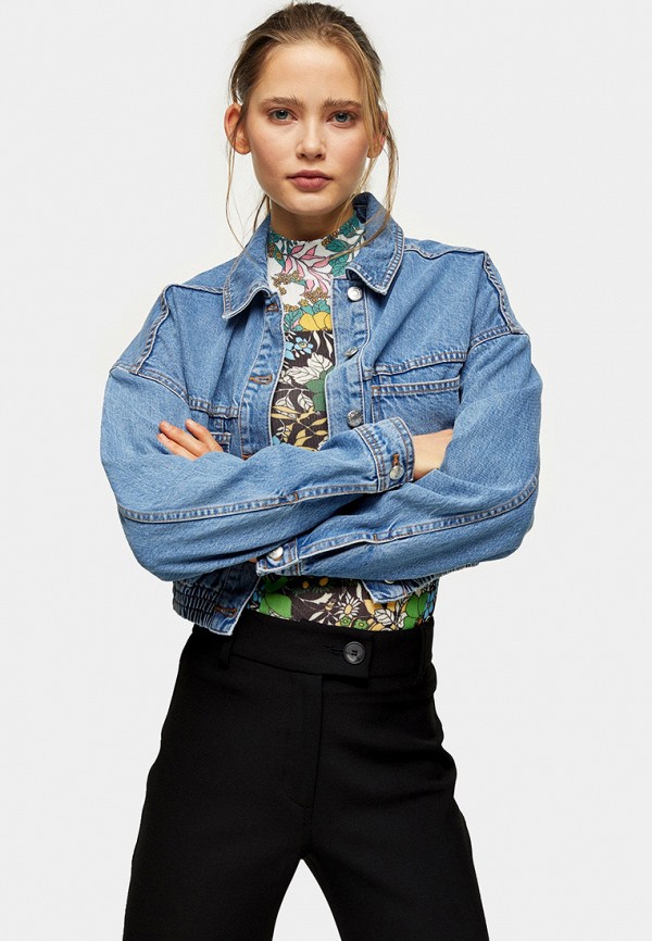 

Куртка джинсовая Topshop, Синий, Topshop TO029EWJCZM2