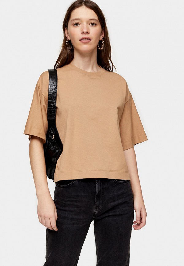 

Футболка Topshop, Коричневый, Topshop TO029EWJDDN1