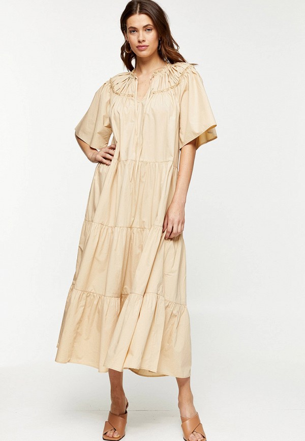 

Платье Topshop, Бежевый, Topshop TO029EWJGKC6
