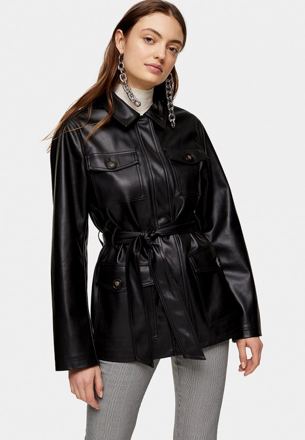

Куртка кожаная Topshop, Черный