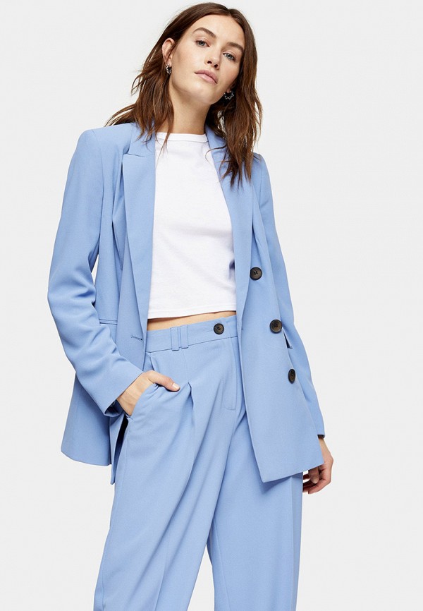 

Пиджак Topshop, Голубой, Topshop TO029EWJGKF5