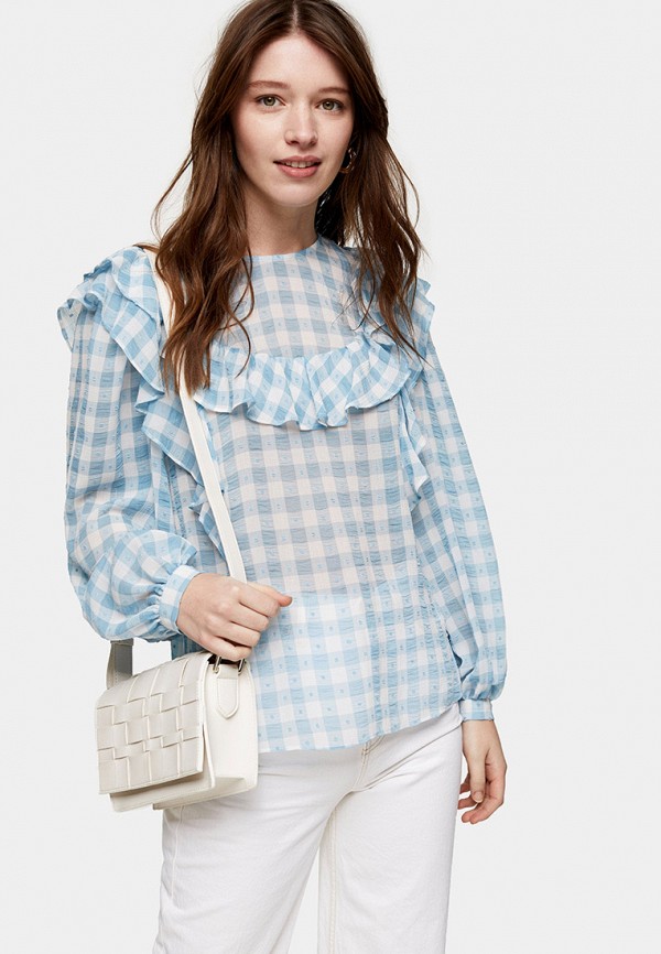

Блуза Topshop, Голубой, Topshop TO029EWJPMQ2