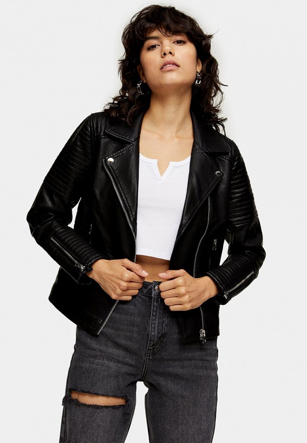 

Куртка кожаная Topshop, Черный