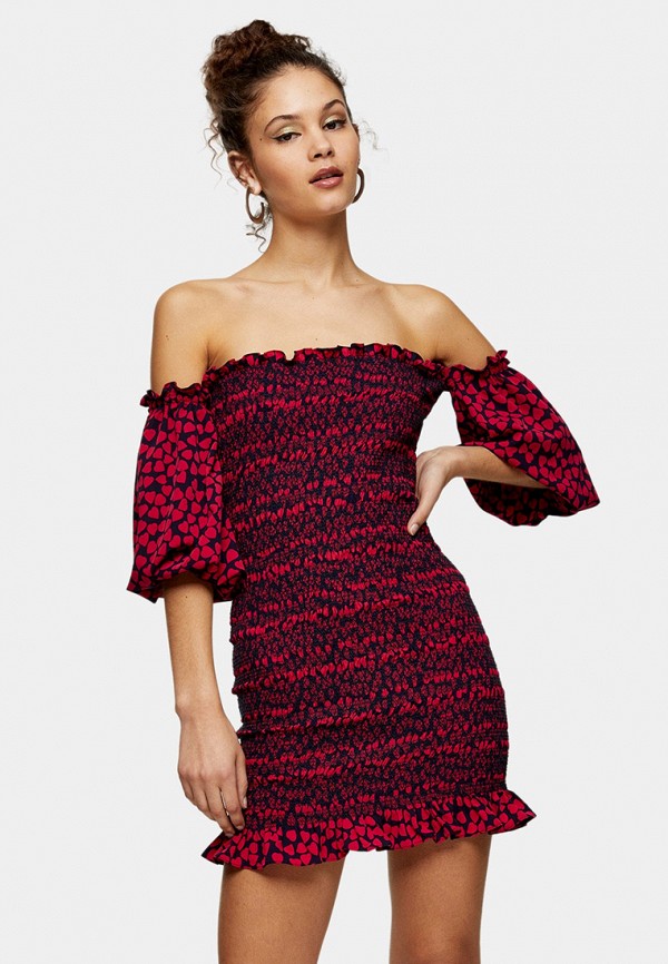 

Платье Topshop, Бордовый, Topshop TO029EWKCRR1