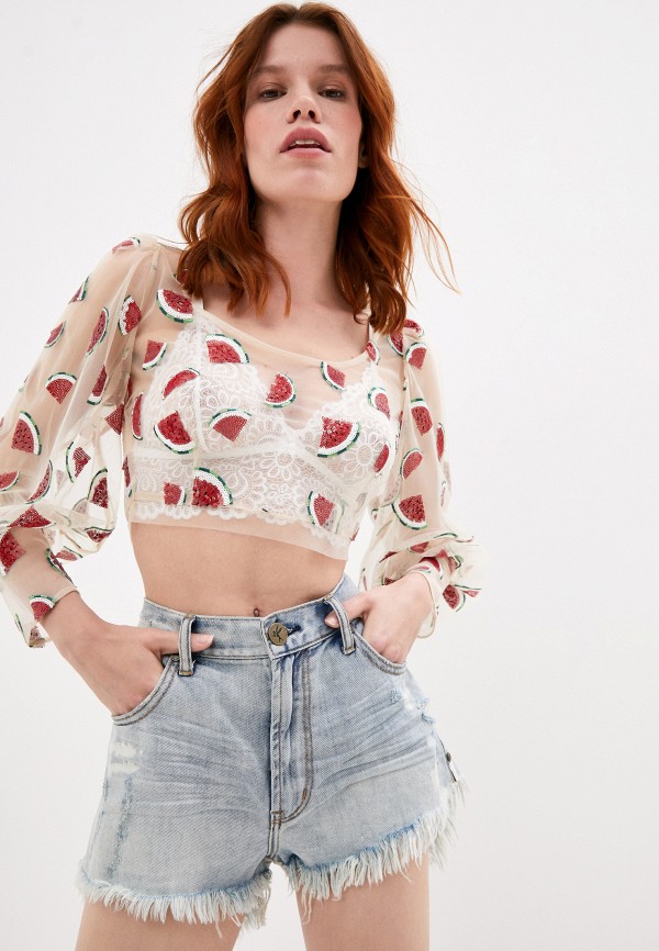

Блуза Topshop, Бежевый, Topshop TO029EWKFNF1