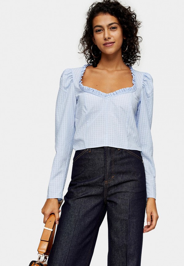 

Блуза Topshop, Голубой, Topshop TO029EWKFNG1