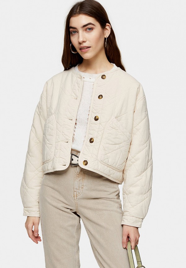 

Куртка утепленная Topshop, Бежевый, Topshop TO029EWKFNG4