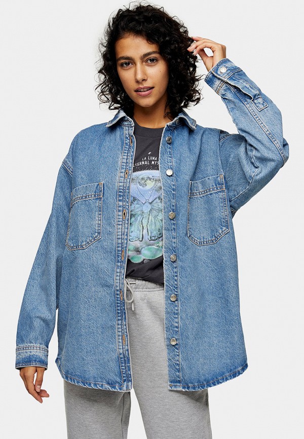 

Рубашка джинсовая Topshop, Синий, Topshop TO029EWKVHT8