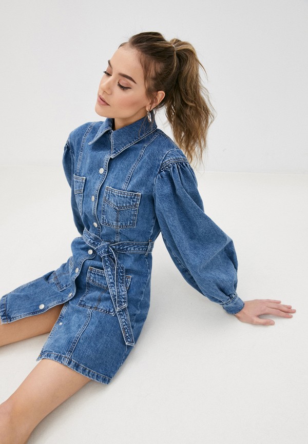 

Платье джинсовое Topshop, Синий, Topshop TO029EWLFLL2