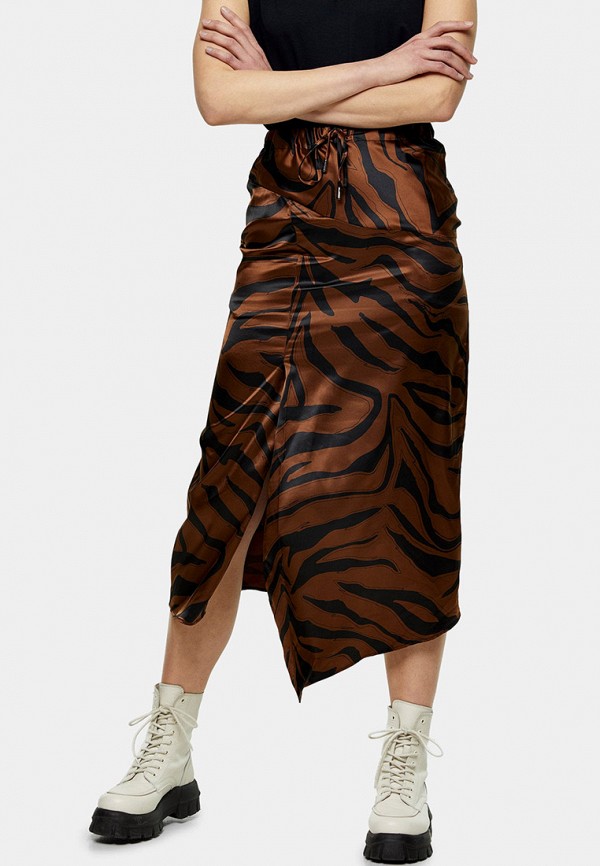 

Юбка Topshop, Коричневый, Topshop TO029EWMKBY9