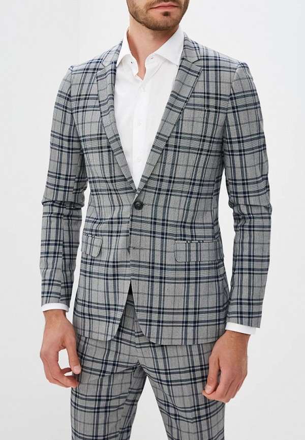 

Пиджак Topman, Topman TO030EMCIAG0, Серый