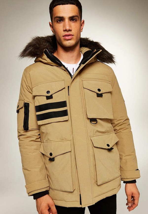 

Куртка утепленная Topman, Topman TO030EMCSTG4, Бежевый