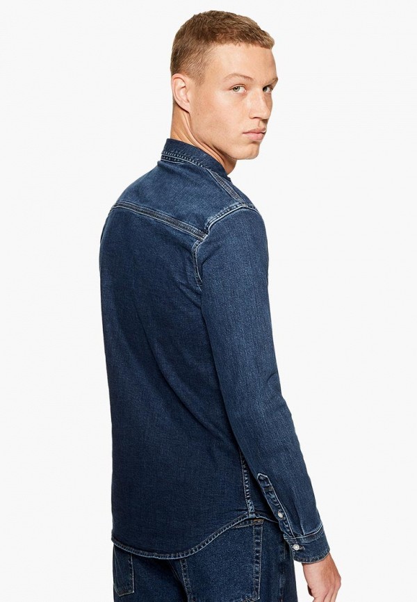 

Рубашка джинсовая Topman; Topman TO030EMDPAO2, Синий