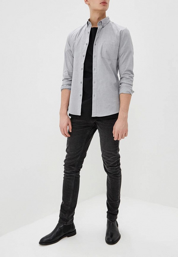 

Рубашка Topman; Topman TO030EMEFSE8, Серый
