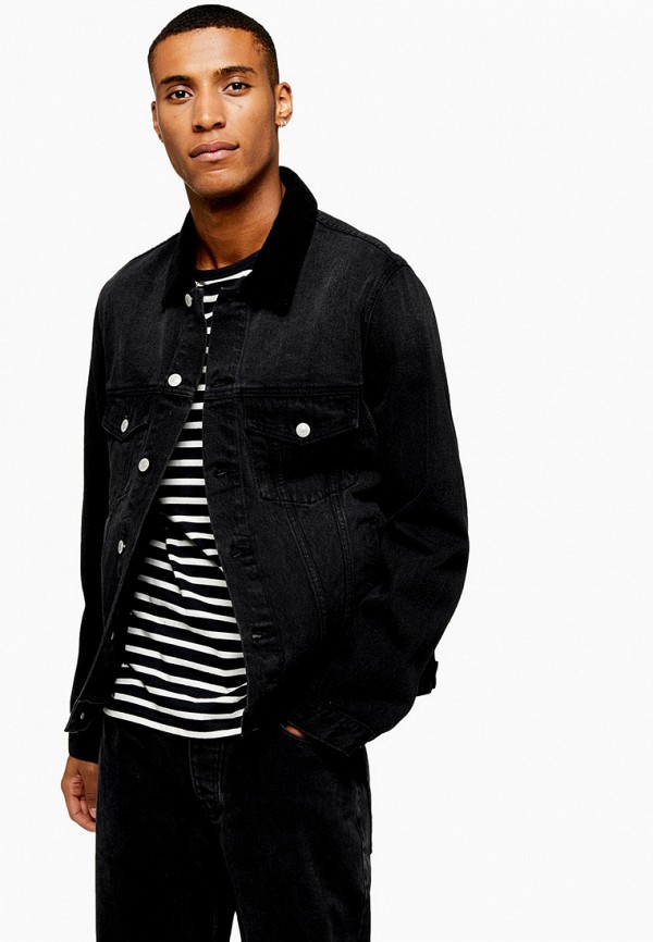 

Куртка джинсовая Topman, Черный, Topman TO030EMGRZZ5