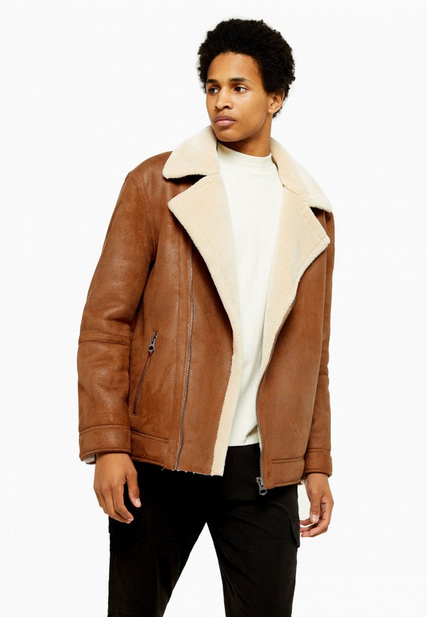 

Дубленка Topman, Коричневый, Topman TO030EMHATY2
