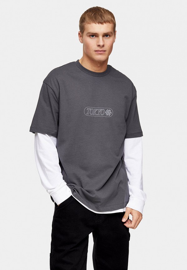 

Футболка Topman, Серый, Topman TO030EMIEYS3