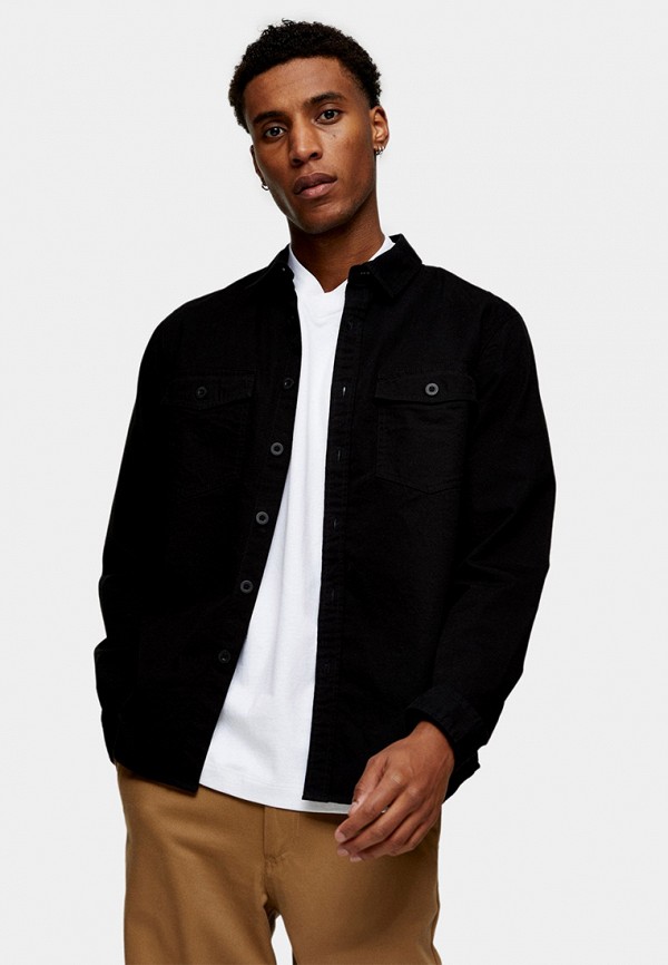 

Рубашка джинсовая Topman, Черный, Topman TO030EMKXUM8