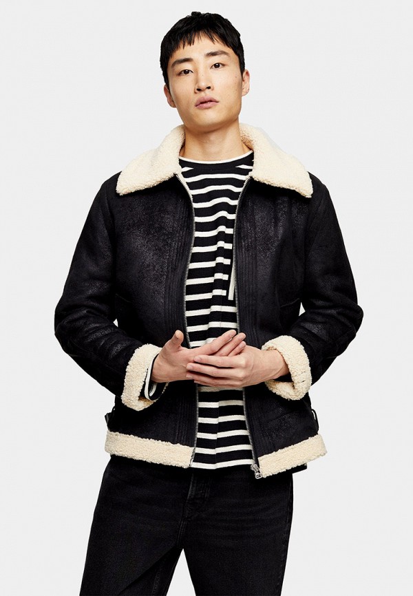 

Дубленка Topman, Черный, Topman TO030EMLRLQ4