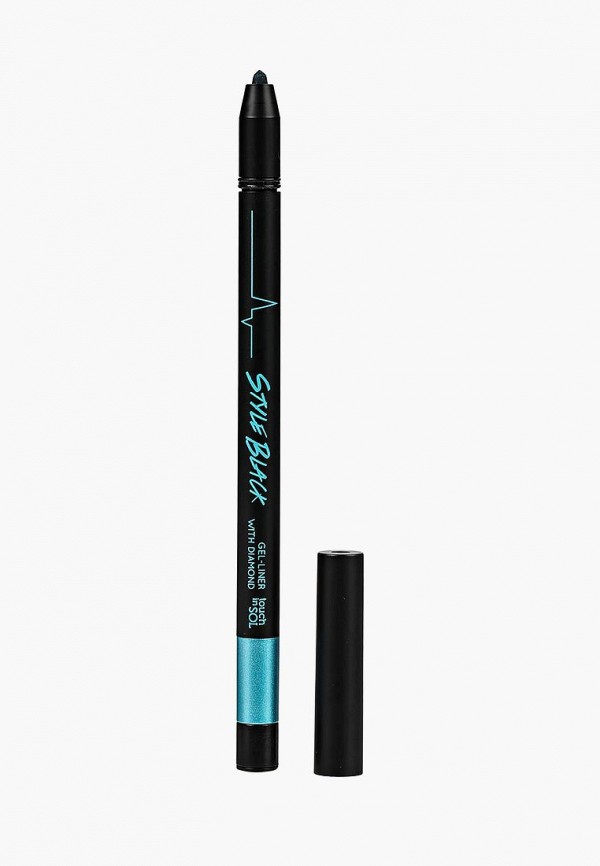

Карандаш для глаз Touch in Sol, Черный, Гелевый Style Black, №4 Aquamarine, 0.5 г