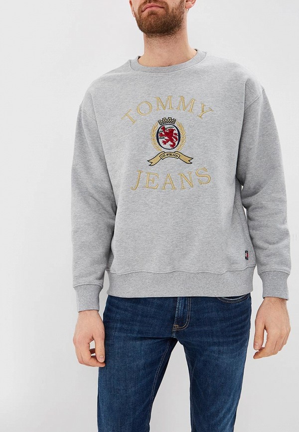 

Свитшот Tommy Jeans, Crest, Серый