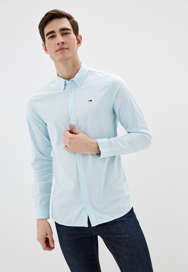 

Рубашка Tommy Jeans, Бирюзовый, Stretch Oxford